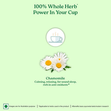 A TATA Product - Organic India Simply Chamomile Infusion, 25 Tea Bags, Certified Organic, Soothing & Relaxing, Caffeine-Free, Whole Herb Blend